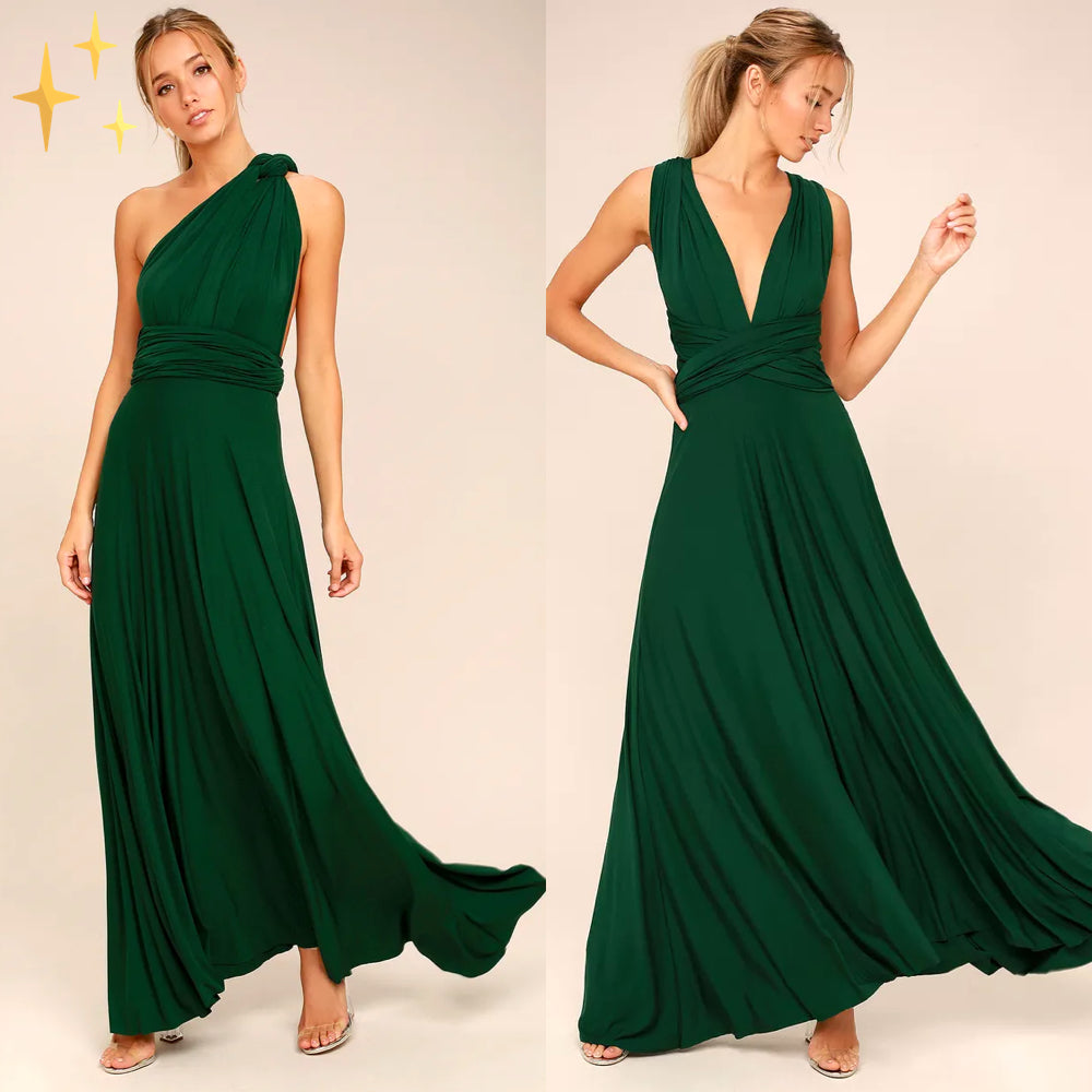 Emilia Vestido Mujer Cruzado – Vestido Elegante con Cinturón Ajustable Casual Chic