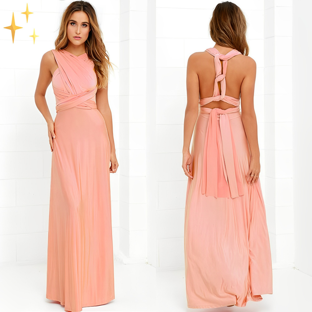 Emilia Vestido Mujer Cruzado – Vestido Elegante con Cinturón Ajustable Casual Chic