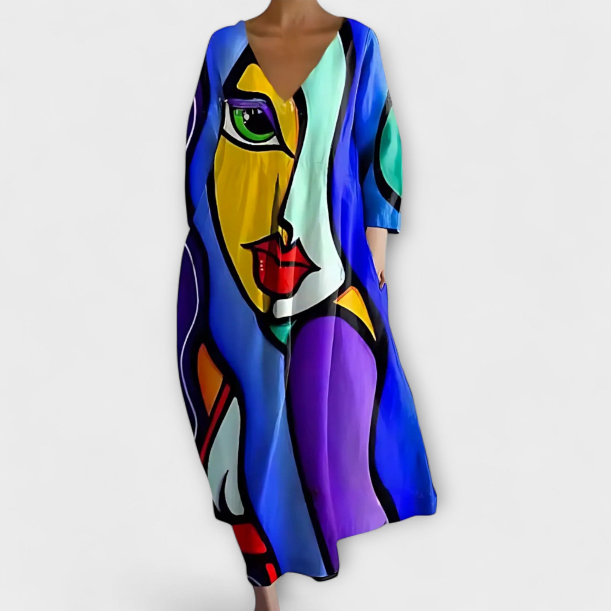 Vestido Rory para Mujer con Escote en V – Vestido de Tul Ligero y Fluido, Elegante Casual Chic