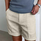 Mariano Short Homme Lin – Shorts Légers Respirants, Coupe Relax Décontractée