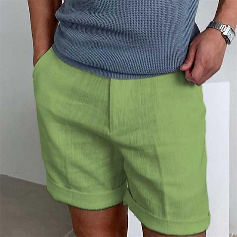 Mariano Short Homme Lin – Shorts Légers Respirants, Coupe Relax Décontractée