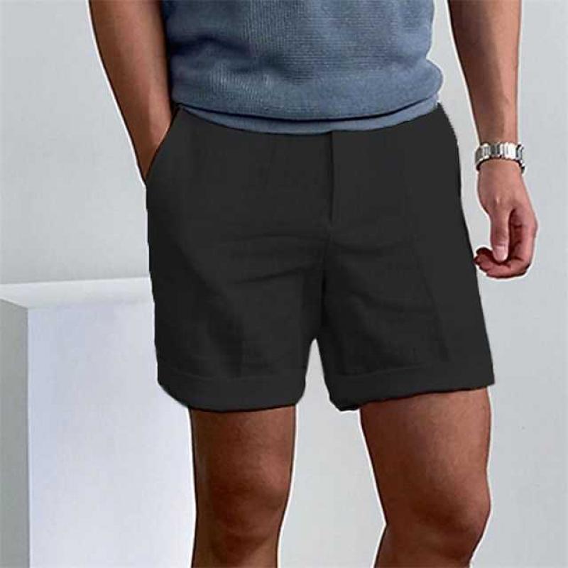 Mariano Short Homme Lin – Shorts Légers Respirants, Coupe Relax Décontractée