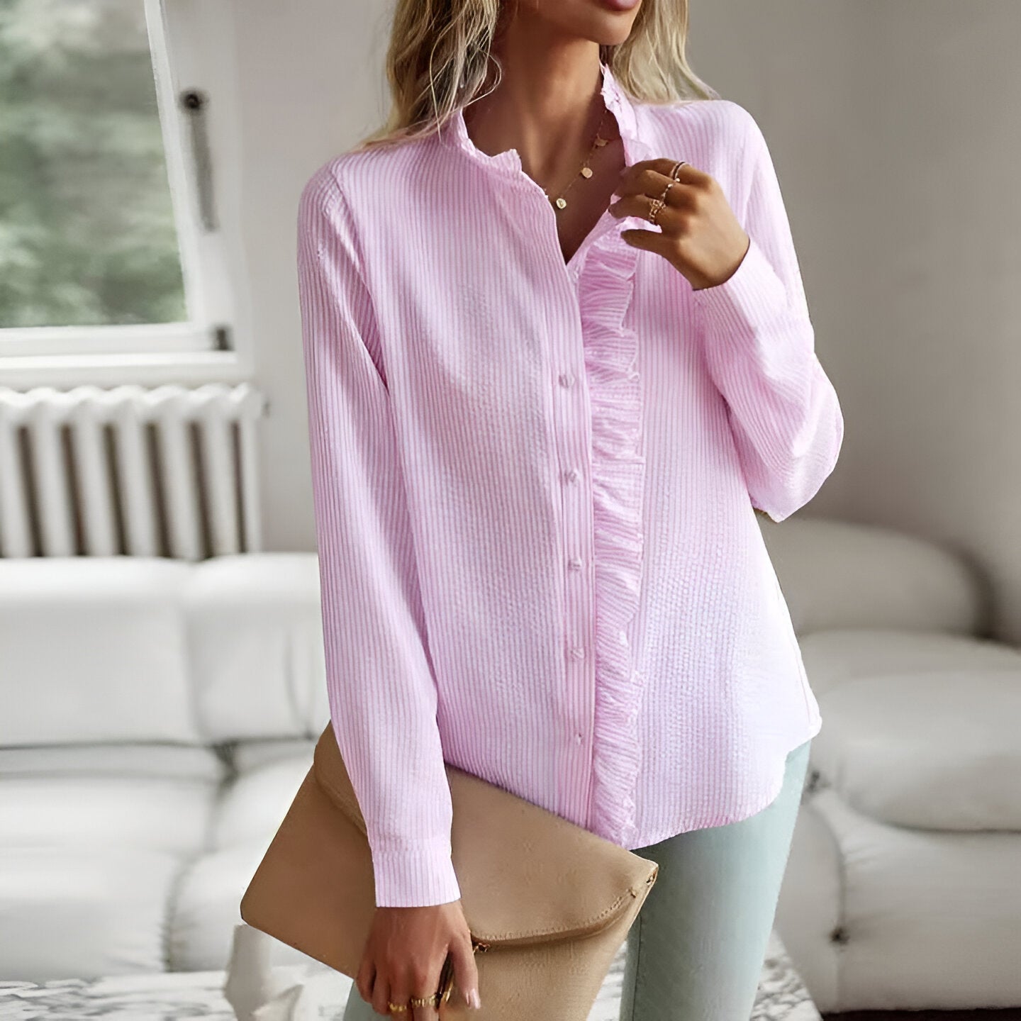 Felicity Blusa Elegante de Mujer – Top Refinado, Tela Ligera, Corte Fluido, Casual Chic