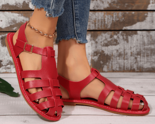 Mackenzee Sandalias Mujer de Piel – Diseño Elegante, Suela Cómoda y Cierre Ajustable