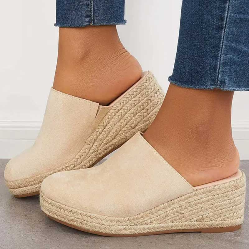 Roselle Zapatillas Mujer con Cuña – Estilo Espadrilles, Azul Marino y Comodidad Diaria