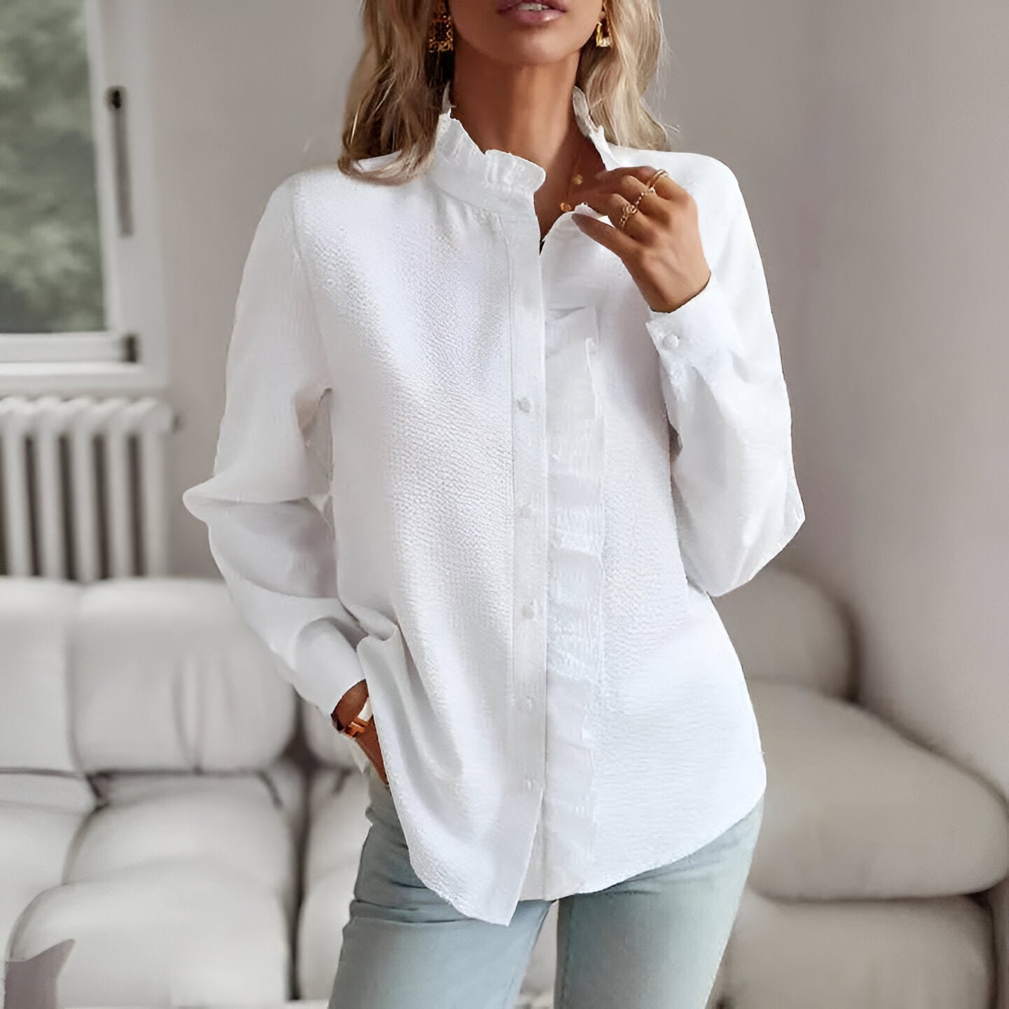 Felicity Blusa Elegante de Mujer – Top Refinado, Tela Ligera, Corte Fluido, Casual Chic