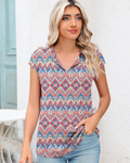 Genevieve T-Shirt Donna – Top con Scollo Convertibile e Chiusura Metallica