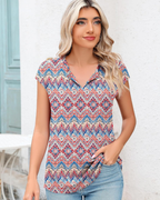 Genevieve T-Shirt Donna – Top con Scollo Convertibile e Chiusura Metallica