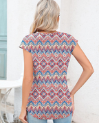 Genevieve T-Shirt Donna – Top con Scollo Convertibile e Chiusura Metallica