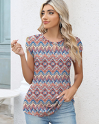 Genevieve T-Shirt Donna – Top con Scollo Convertibile e Chiusura Metallica