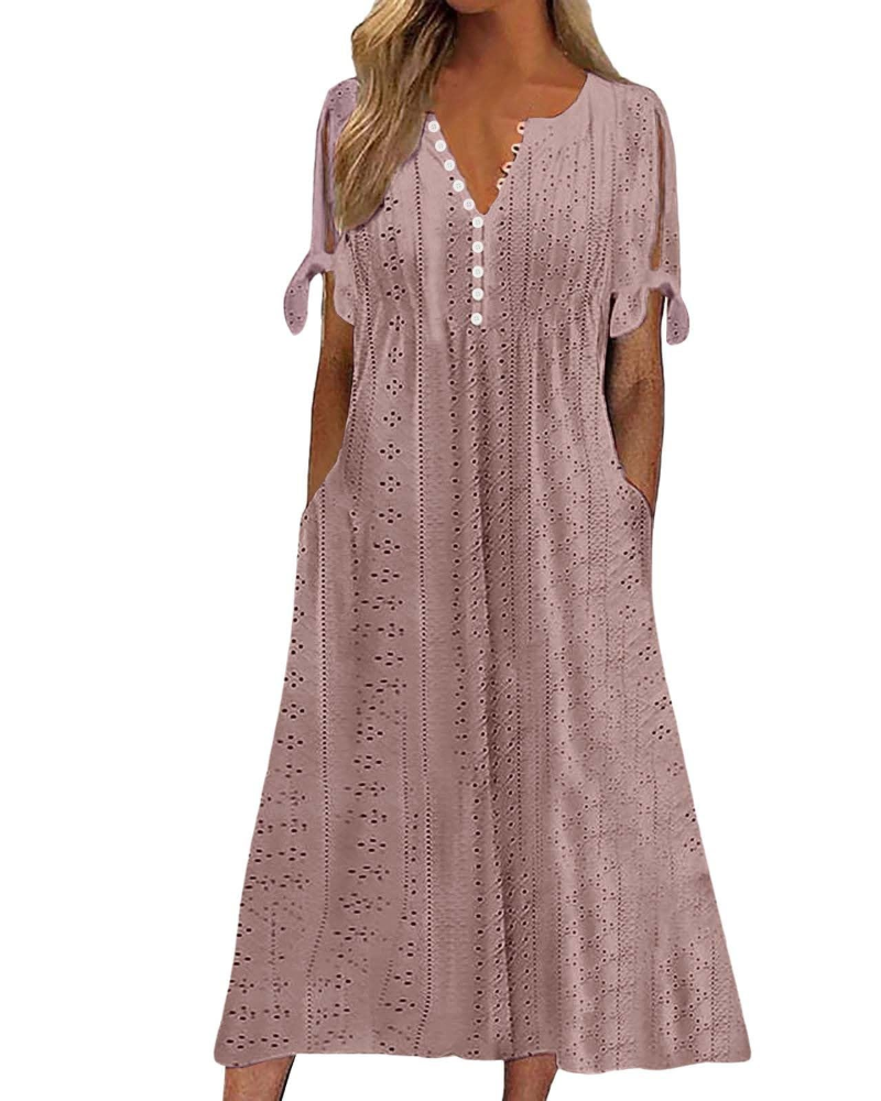 Adelaide Abito Maxi Donna Boho – Spalline Sottili, Schiena Scoperta e Tessuto Leggero