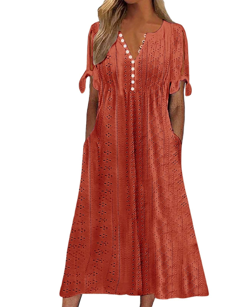 Adelaide Abito Maxi Donna Boho – Spalline Sottili, Schiena Scoperta e Tessuto Leggero