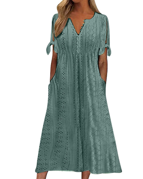 Adelaide Abito Maxi Donna Boho – Spalline Sottili, Schiena Scoperta e Tessuto Leggero