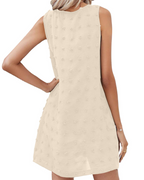 Amelia Women's Tank Dress – Summer Dress with V-Neck, Polka Dot Print & Practical Pockets