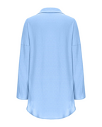 Kendall Vestido Camisero para Mujer – Vestido de Algodón y Lino con Botones y Mangas Largas