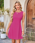 Emily Dámské Mini Šaty – Šaty bez Rukávů s Kulatým Výstřihem, Slim Fit a Styl Y2K