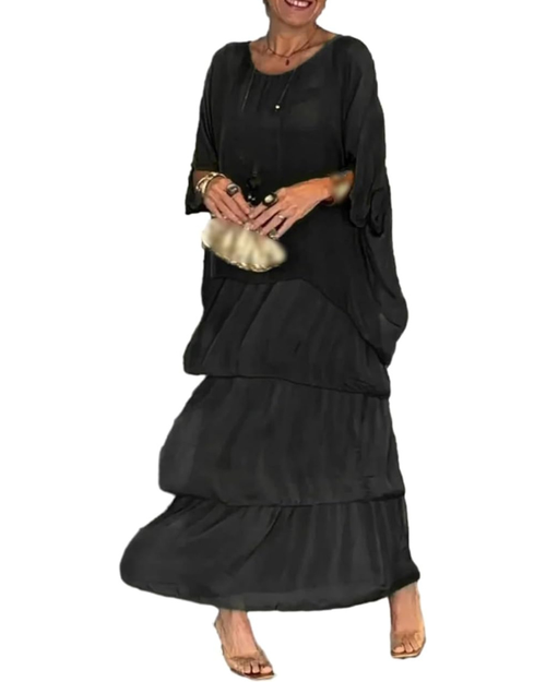 Brooke Abito Midi Donna – Vestito Ampio in Chiffon con Maniche a Pipistrello