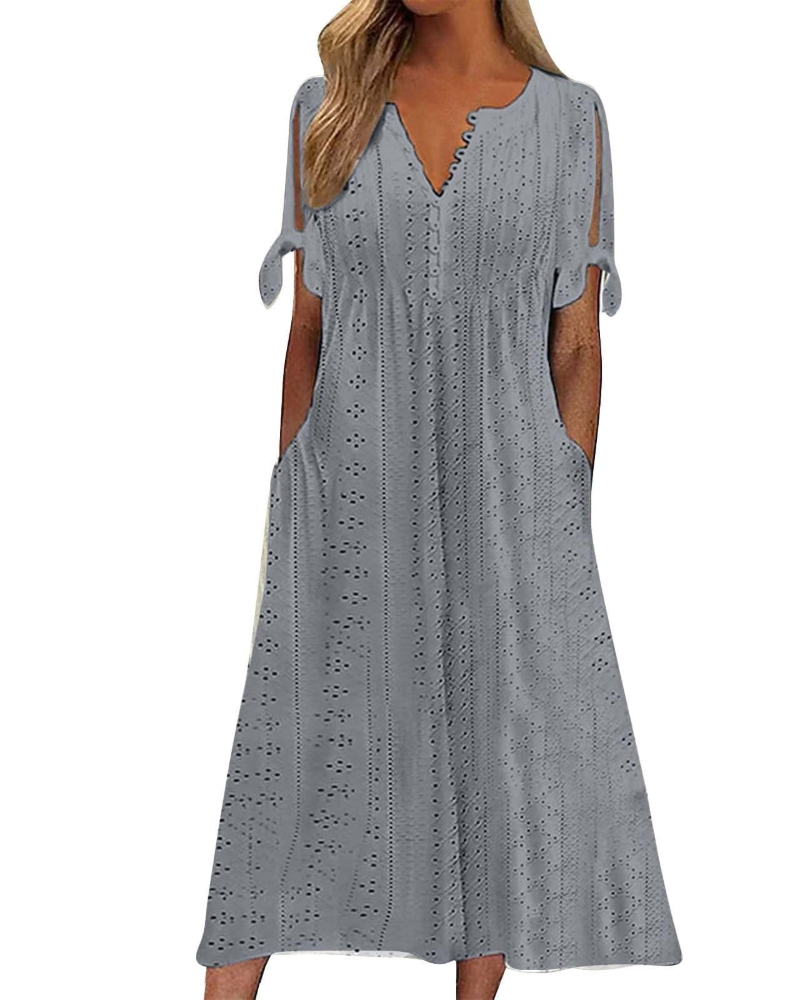 Adelaide Abito Maxi Donna Boho – Spalline Sottili, Schiena Scoperta e Tessuto Leggero