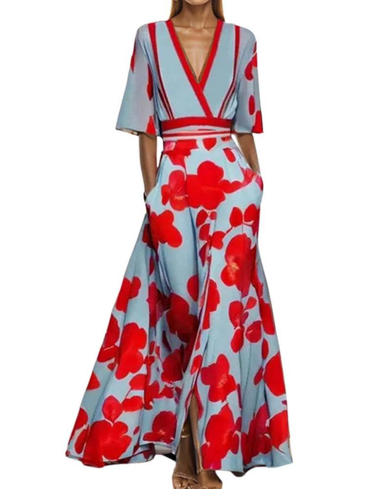 Sienna Vestito Donna Estivo – Abito Swing con Scollo V, Maniche Corte & Fit Morbido