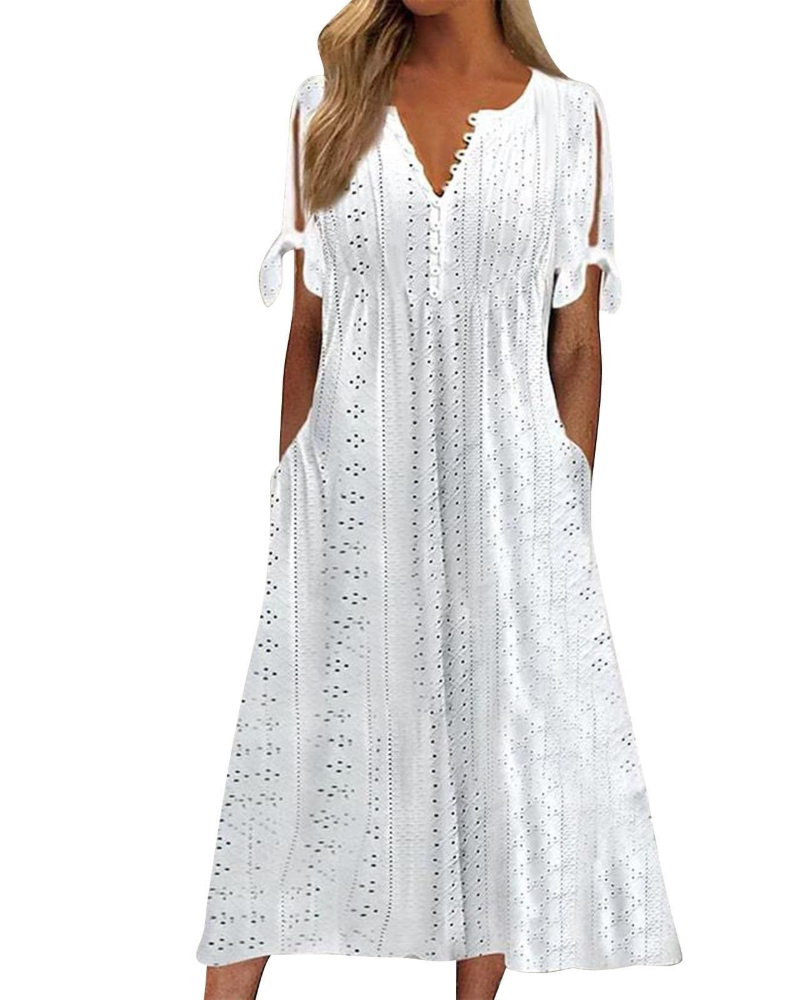 Adelaide Abito Maxi Donna Boho – Spalline Sottili, Schiena Scoperta e Tessuto Leggero