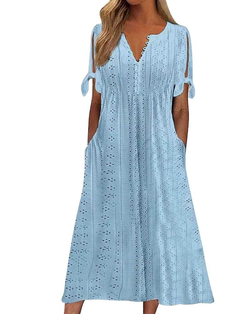 Adelaide Abito Maxi Donna Boho – Spalline Sottili, Schiena Scoperta e Tessuto Leggero