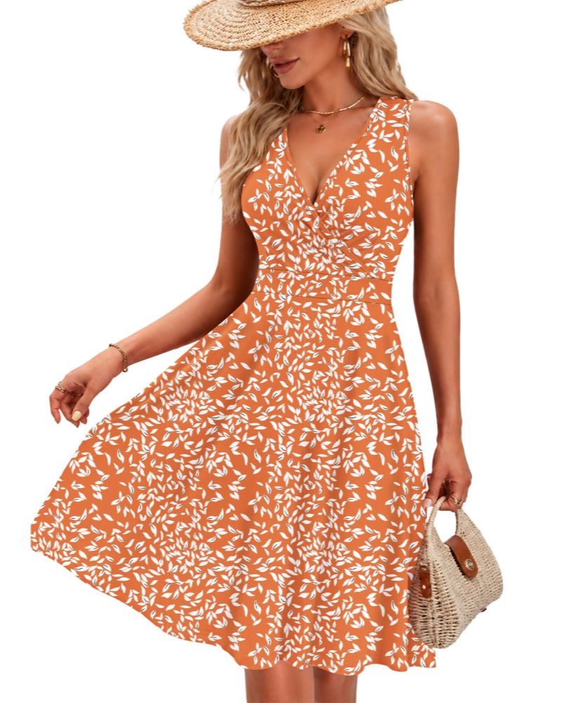 Sophia Abito a Portafoglio da Donna – Vestito Estivo con Scollo a V, Linea A & Tasche