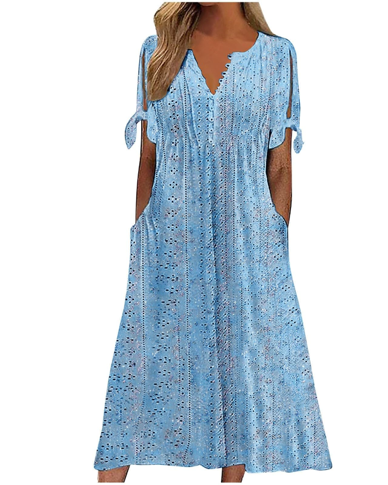 Adelaide Abito Maxi Donna Boho – Spalline Sottili, Schiena Scoperta e Tessuto Leggero