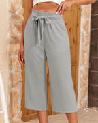 Sabrina Pantaloni Donna 7/8 – Modello Palazzo con Vita Elasticizzata e Tasche