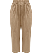 Sophia Pantaloni Donna in Lino Cotone – Vita Elasticizzata, Gamba Dritta e Tasche Casual