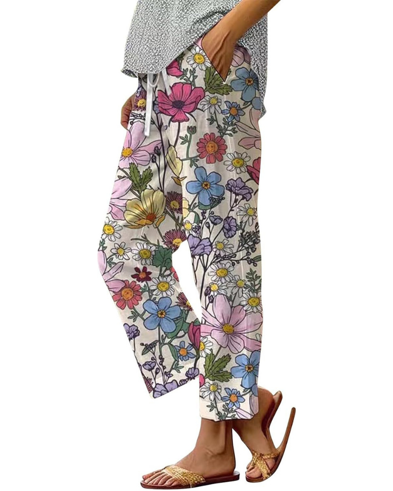 Isabella Pantaloni Palazzo Donna – Cotone Leggeri, Vita Elasticizzata e Stile Boho Ampio