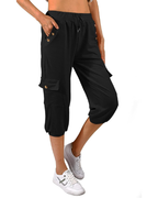 Sofía Pantalones Capri para Mujer – Cintura Alta, Bolsillos Laterales y Ajuste Jogger Casual