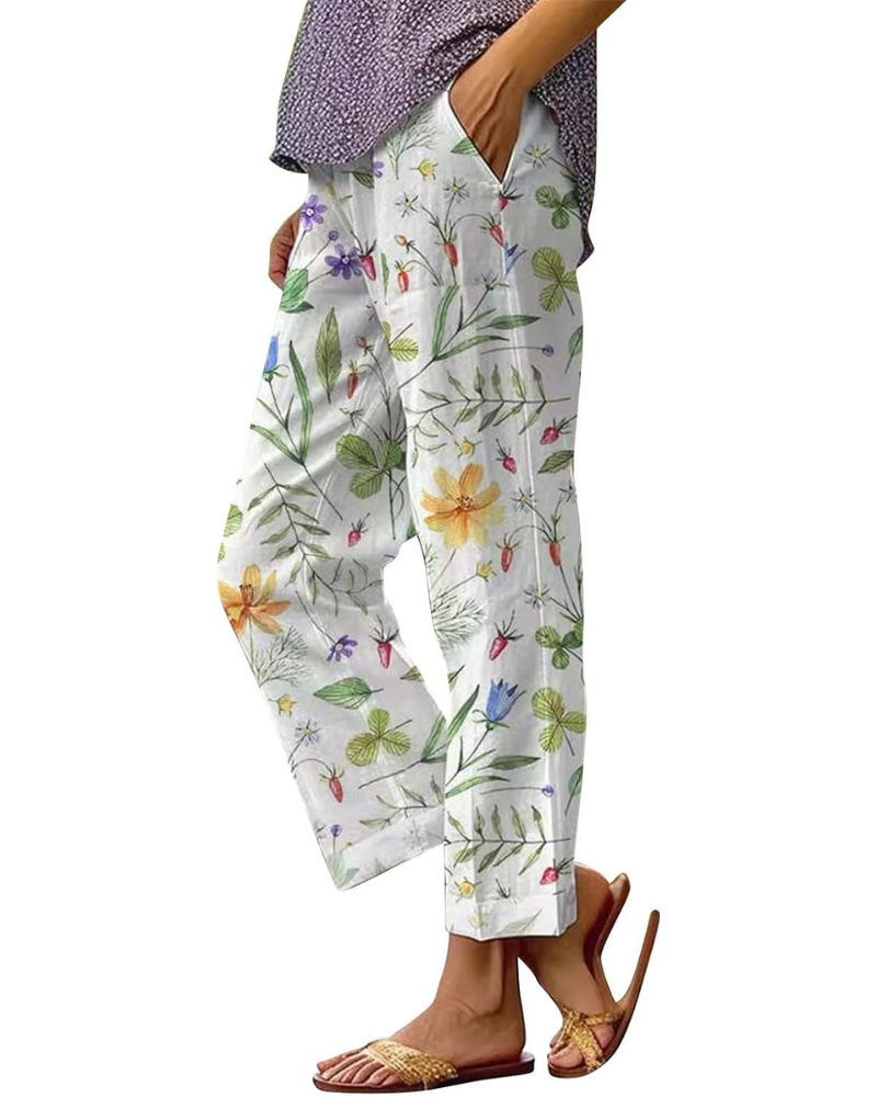 Isabella Pantaloni Palazzo Donna – Cotone Leggeri, Vita Elasticizzata e Stile Boho Ampio