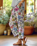 Isabella Pantaloni Palazzo Donna – Cotone Leggeri, Vita Elasticizzata e Stile Boho Ampio
