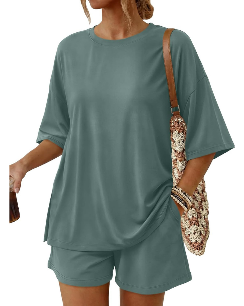 Blair Set Donna 2 Pezzi – Top Oversize e Shorts Morbidi con Coulisse e Tasche