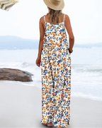 Rowan Salopette Donna Boho – Stampa Floreale, Gamba Larga e Spalline Regolabili