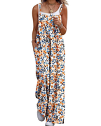 Rowan Salopette Donna Boho – Stampa Floreale, Gamba Larga e Spalline Regolabili