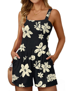 Teagan Pagliaccetto Donna – Romper Floreale con Scollo Quadrato e Vestibilità Morbida