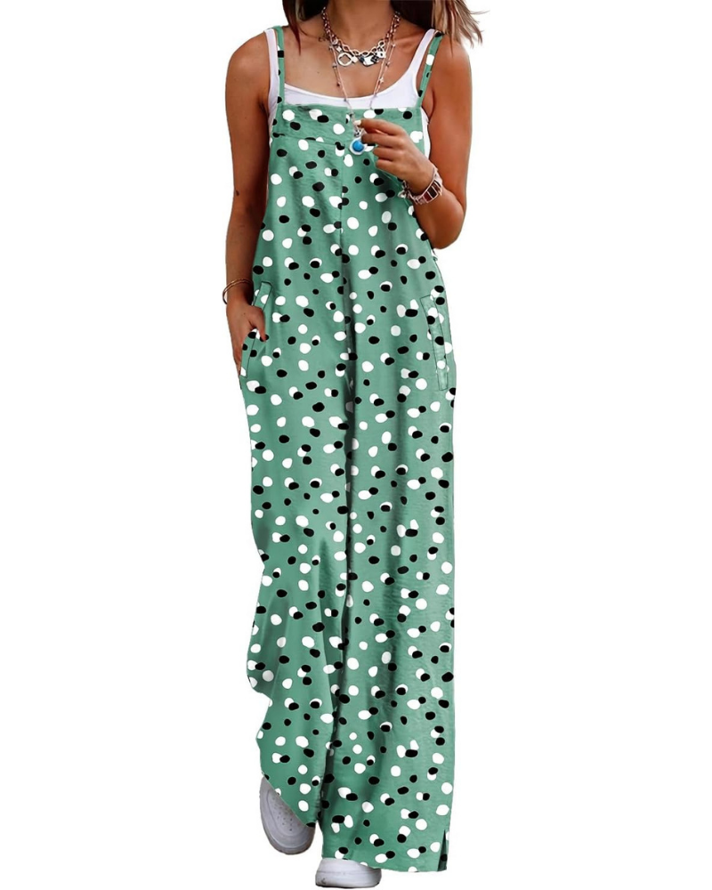 Rowan Salopette Donna Boho – Stampa Floreale, Gamba Larga e Spalline Regolabili