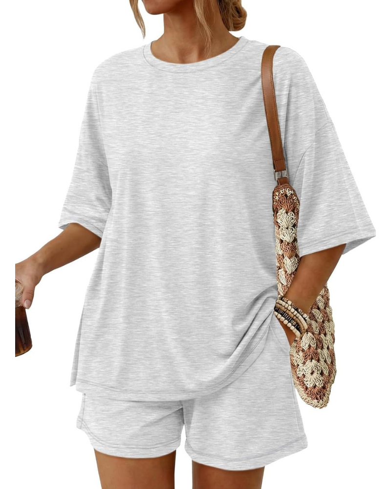 Ensemble Blair Donna 2 pièces – Top oversize et shorts doux avec cordon de serrage et poches