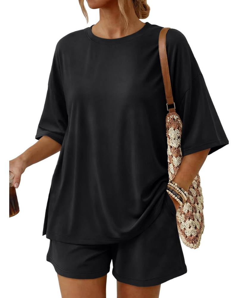 Blair Set Donna 2 Pezzi – Top Oversize e Shorts Morbidi con Coulisse e Tasche
