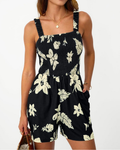 Teagan Pagliaccetto Donna – Romper Floreale con Scollo Quadrato e Vestibilità Morbida