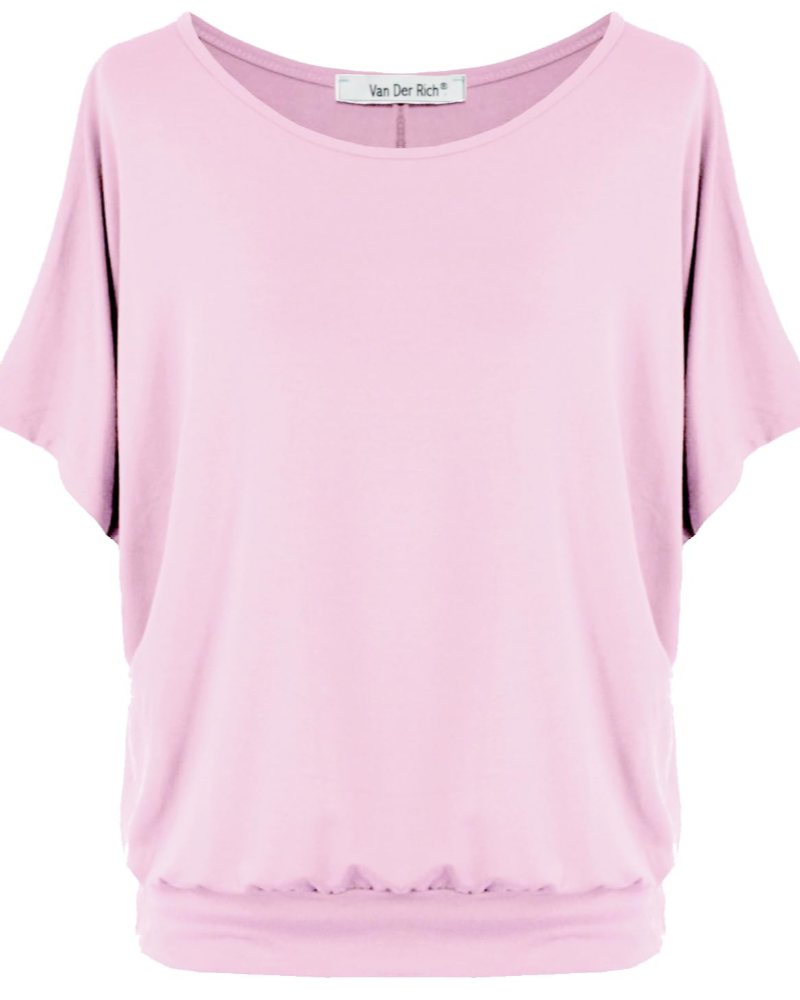 Gianna Top Donna – Camiseta oversize de viscosa con mangas murciélago hecha en Italia