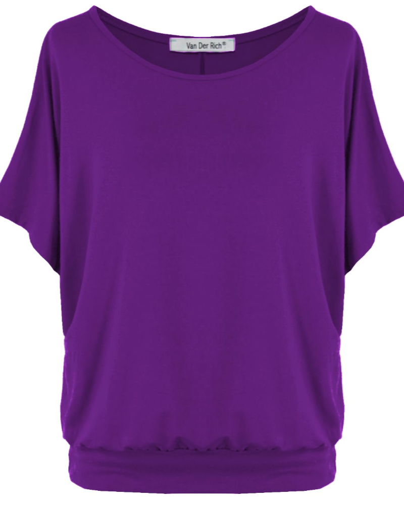 Gianna Top Donna – Camiseta oversize de viscosa con mangas murciélago hecha en Italia
