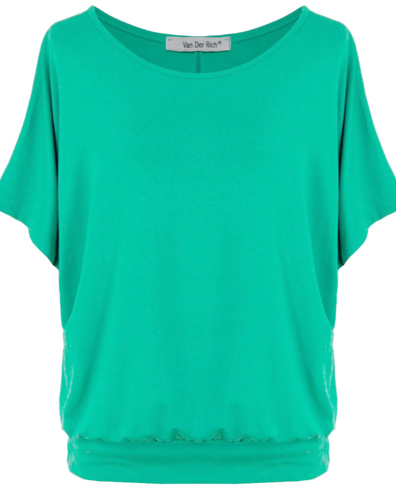 Gianna Top Donna – Camiseta oversize de viscosa con mangas murciélago hecha en Italia
