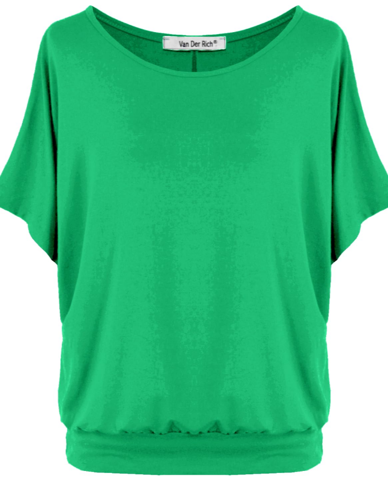 Gianna Top Donna – Camiseta oversize de viscosa con mangas murciélago hecha en Italia