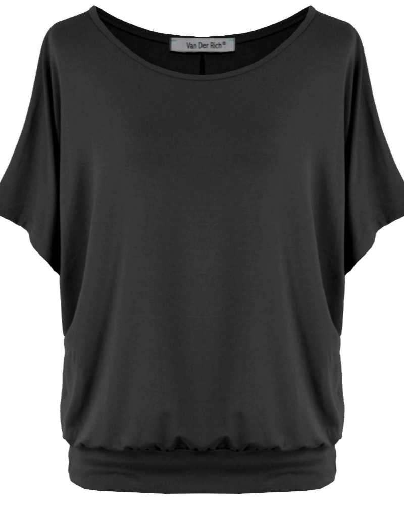 Gianna Top Donna – Oversize koszulka z wiskozy z rękawami nietoperz, wyprodukowana we Włoszech