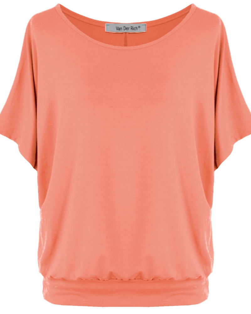 Gianna Top Donna – Camiseta oversize de viscosa con mangas murciélago hecha en Italia