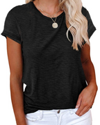 Luna Women's T-Shirt – Basic Top with Crew Neck, Short Sleeves & Stretch Fabric