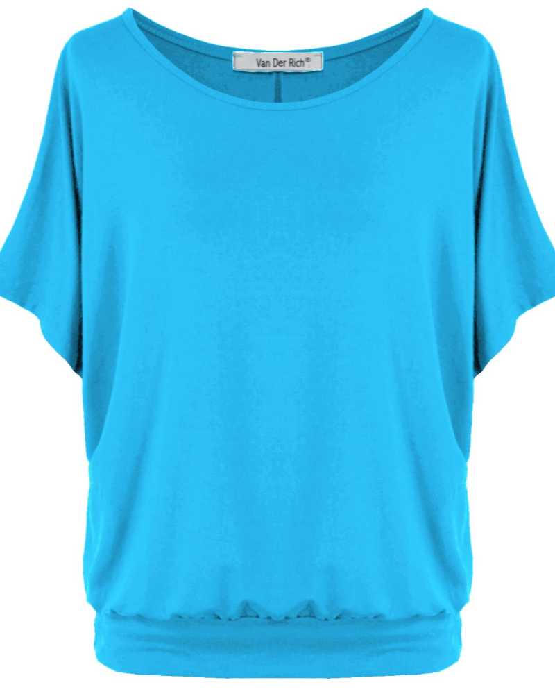 Gianna Top Donna – Camiseta oversize de viscosa con mangas murciélago hecha en Italia