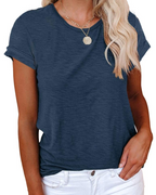 Luna Women's T-Shirt – Basic Top with Crew Neck, Short Sleeves & Stretch Fabric